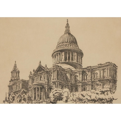 1313 - L S Fletcher - Eight prints of London scenes including St Lawrence Jewry, St Ethelburga within Bisho... 