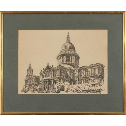 1313 - L S Fletcher - Eight prints of London scenes including St Lawrence Jewry, St Ethelburga within Bisho... 