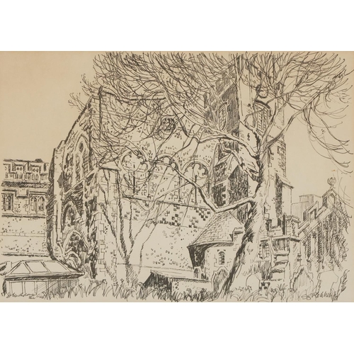 1313 - L S Fletcher - Eight prints of London scenes including St Lawrence Jewry, St Ethelburga within Bisho... 