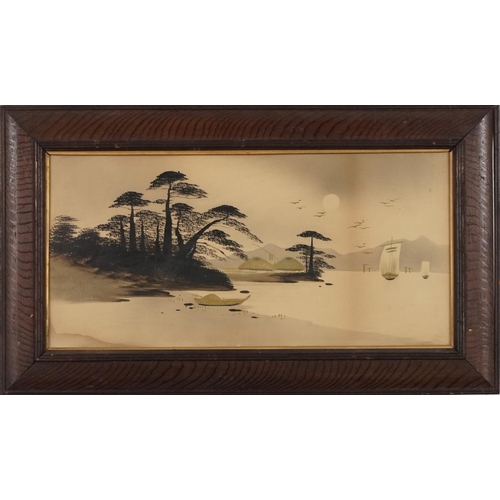 127 - Mount Fujiyama six Japanese watercolours heightened in gilt, each framed and glazed, the largest 35c... 