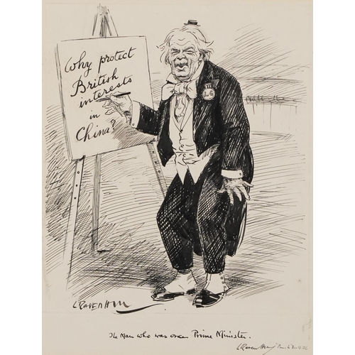 116 - Leonard  Raven-Hill  -  Lloyd George, The Man Who was once Prime Minister, Punch political cartoon, ... 