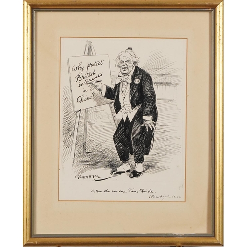 116 - Leonard  Raven-Hill  -  Lloyd George, The Man Who was once Prime Minister, Punch political cartoon, ... 