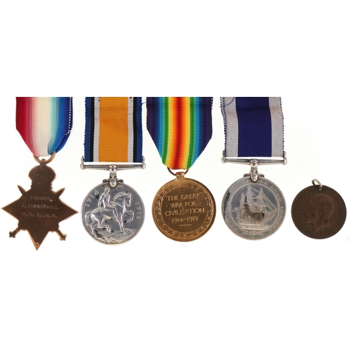 1715 - British military naval World War I medal group awarded to ARTHUR CHRISTMAS P.O. R.N and CPO H.M.S VI... 