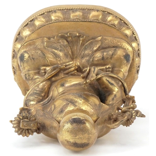 186 - Chino Tibetan gilt bronze Buddha, 24cm high