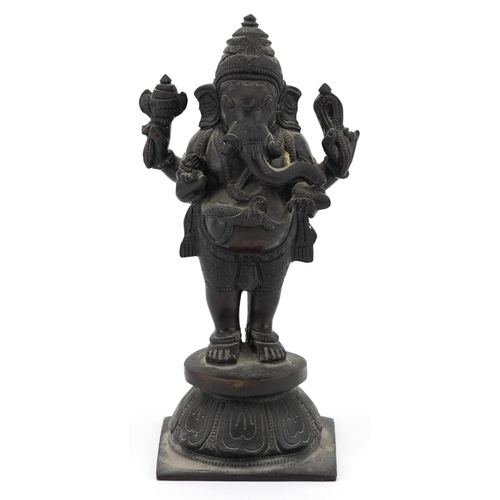 385A - Indian patinated bronze statue of goddess Ganesha, 16cm high