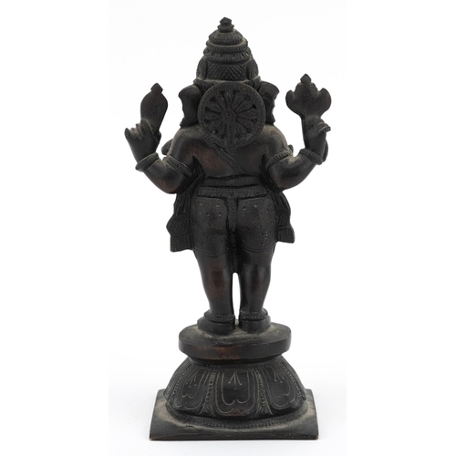 385A - Indian patinated bronze statue of goddess Ganesha, 16cm high