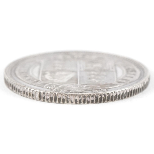 603 - Victorian 1887 silver shilling