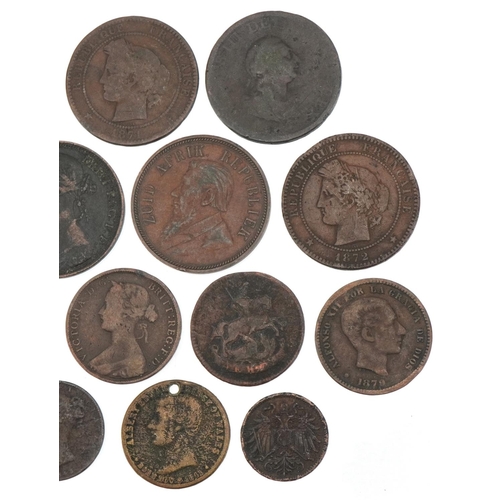 591 - Selection of China and India copper coinage including Victorian examples,