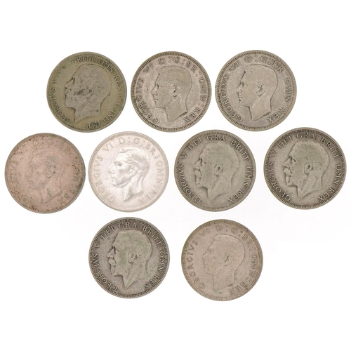 615 - George V and George VI florins and two shilling coins