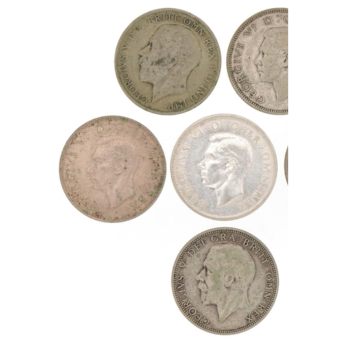 615 - George V and George VI florins and two shilling coins