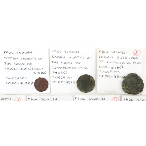 574 - Early Roman coins in coin packets