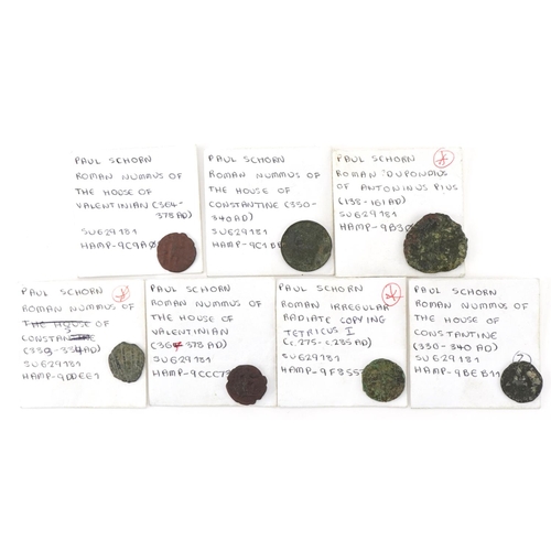 574 - Early Roman coins in coin packets