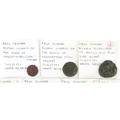 574 - Early Roman coins in coin packets