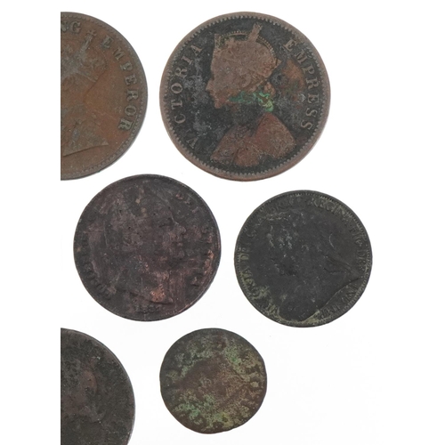 593 - British and Indian coins