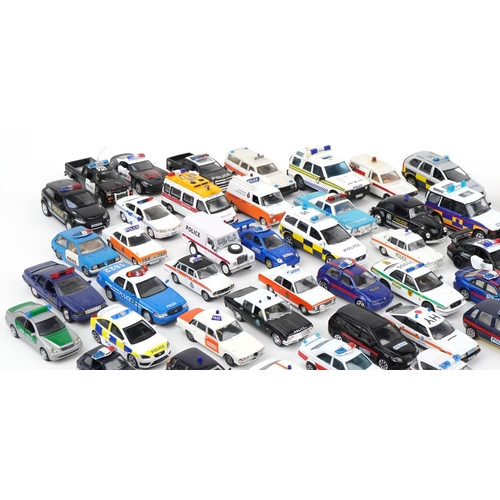 1669 - Large collection of diecast Police vehicles including Vanguards, Matchbox and Dinky