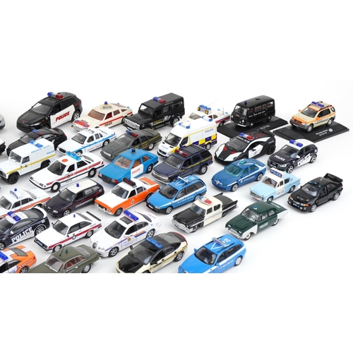 1669 - Large collection of diecast Police vehicles including Vanguards, Matchbox and Dinky