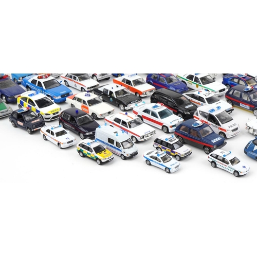 1669 - Large collection of diecast Police vehicles including Vanguards, Matchbox and Dinky