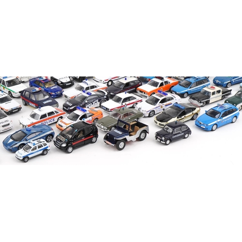 1669 - Large collection of diecast Police vehicles including Vanguards, Matchbox and Dinky