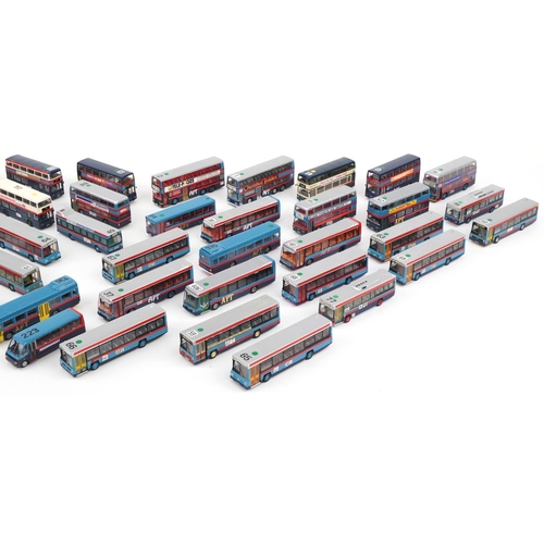 1645 - Large collection of diecast model buses, predominantly Corgi and Exclusive First Editions