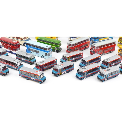 1648 - Large collection of diecast model buses, some with boxes, predominantly Corgi and Exclusive First Ed... 