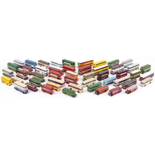 1651 - Large collection of diecast model buses, predominantly Corgi and Exclusive First Editions