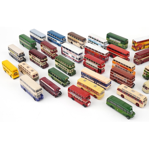 1651 - Large collection of diecast model buses, predominantly Corgi and Exclusive First Editions