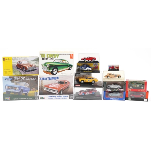 1597 - Collection of diecast and model kit vehicles with boxes including Corgi, Spirit, Carrera Evolution A... 