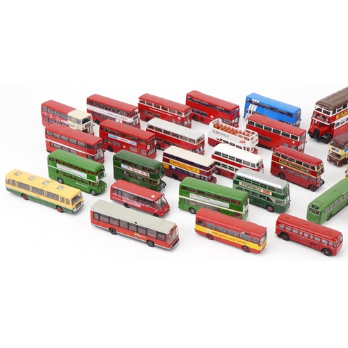 1642 - Large collection of vintage and later diecast model buses, predominantly Corgi and Exclusive First E... 