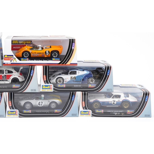 1592 - Thirteen Revell 1:32 scale model slot cars with cases including McLaren M6A, BMW 320 and Corvette Gr... 