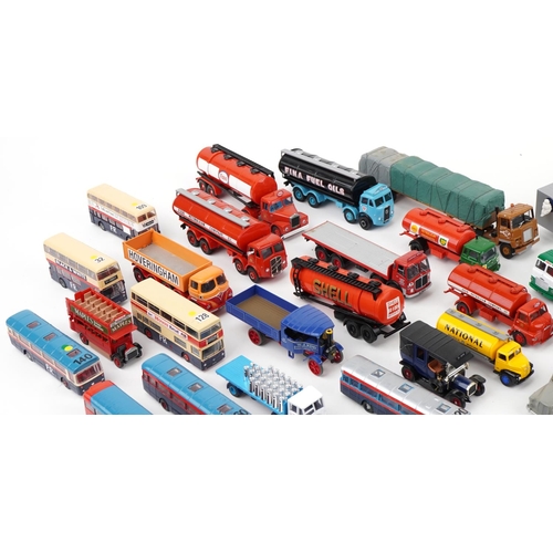 1643 - Collection of vintage and later diecast vehicles, predominantly Corgi Tankers