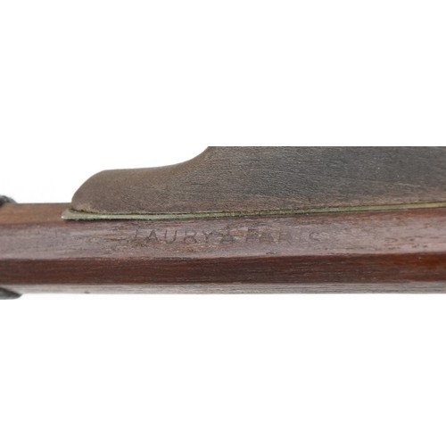 1240 - Wooden violin bow stamped Laury A Paris, 72cm in length