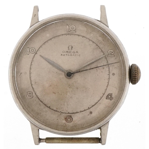 2065 - Omega, gentlemen's manual wind wristwatch having silvered dial inscribed Omega Automatic, 35mm in di... 