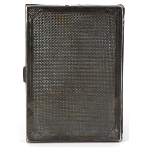 161 - Frederick Marson, Victorian silver engine turned aide memoire with propelling pencil, Birmingham 187... 