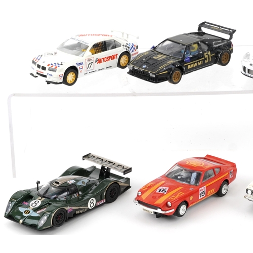 1580 - Ten vintage and later slot cars including Scalextric, Carrera Evolution and Hornby