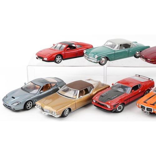 1617 - Ten 1:18 scale diecast vehicles including Maisto 1953 Studebaker Starliner, Road Signature 1971 Buck... 