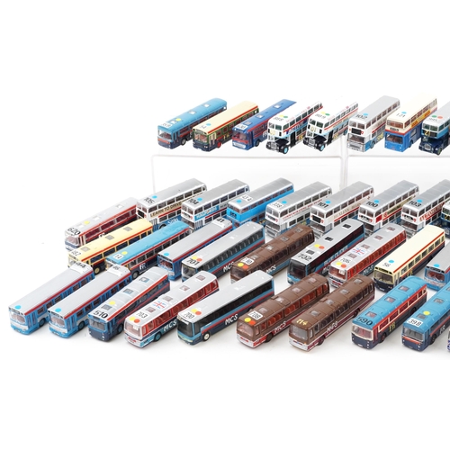 1662 - Large collection of diecast model buses, predominantly Corgi and Exclusive First Editions