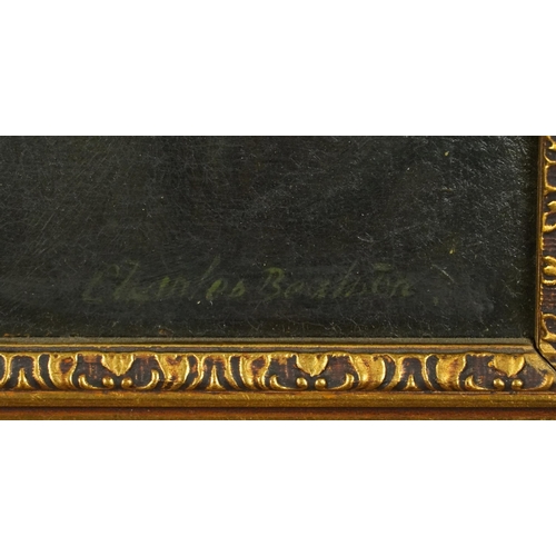 51 - Charles Beatson - A Puritan, oil on wood panel, mounted in a gilt frame, 34cm x 24cm excluding the f... 
