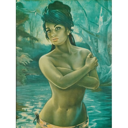 1223 - Asian Beauties, pair of contemporary prints in contemporary gilt frames, each 60cm x 44cm excluding ... 