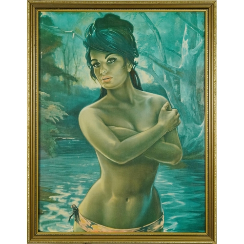 1223 - Asian Beauties, pair of contemporary prints in contemporary gilt frames, each 60cm x 44cm excluding ... 