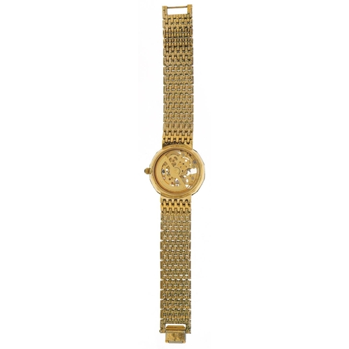 2349 - Rotary, gentlemen's gold plated automatic wristwatch having skeleton dial with Roman numerals, 32mm ... 