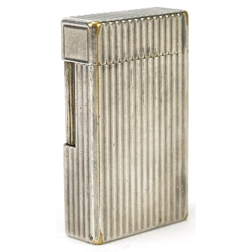 333 - S T Dupont, French silver plated pocket lighter, serial number 8111DK, 5.5cm high