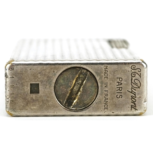 333 - S T Dupont, French silver plated pocket lighter, serial number 8111DK, 5.5cm high