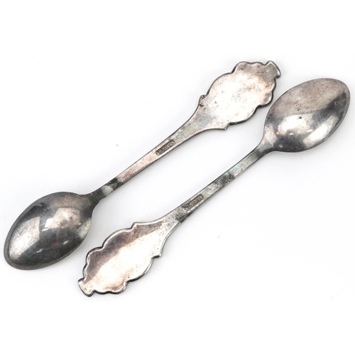 521 - Two Rolex Bucherer silver plated advertising teaspoons, each 10.5cm in length