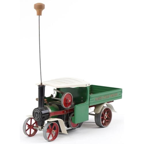 1535 - Vintage Mamod live Steam Wagon, 40cm in length