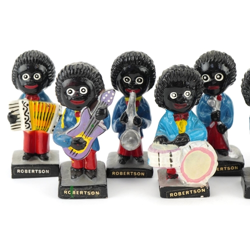 683C - Nine vintage Robertson's advertising hand painted band figures, each 7cm high