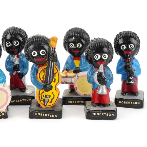 683C - Nine vintage Robertson's advertising hand painted band figures, each 7cm high