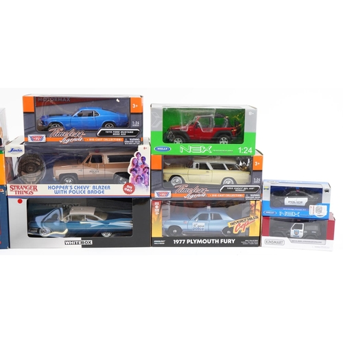 1622 - Collection diecast vehicles with boxes including Kinsmart, Matchbox, Welly, Motormax and Original On... 