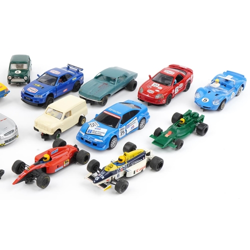 1668 - Collection of vintage and later slot cars including Scalextric, Hornby and Carrera Evolution