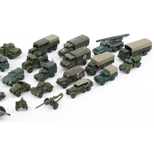 1659 - Vintage and later Dinky diecast army vehicles including Centurion Tank, Armoured Command vehicle, Ar... 