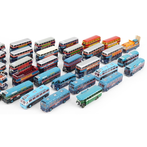 1696 - Large collection of diecast model buses, predominantly Corgi and Exclusive First Editions